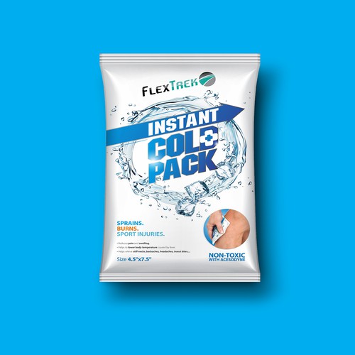 Pharmaceutical packaging with the title 'Instant Cold Pack'