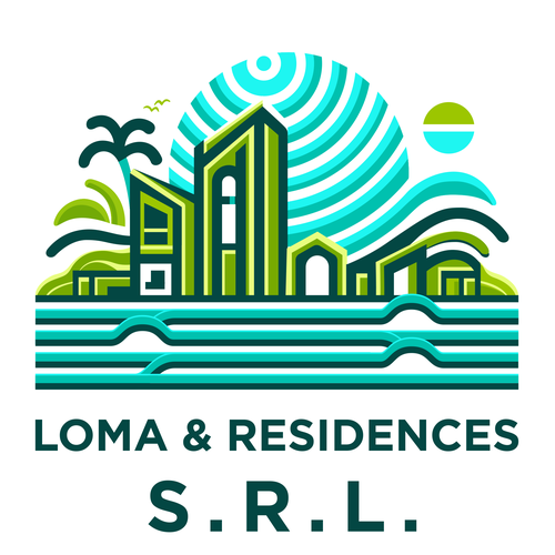 Seaside design with the title 'Loma Ana Residences, S.R.L.'