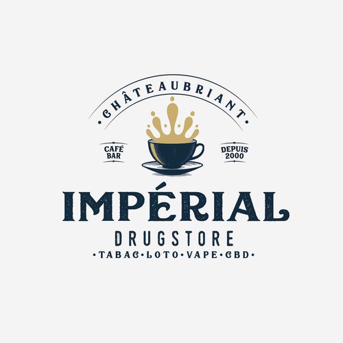 Coffee shop design with the title 'Imperial'