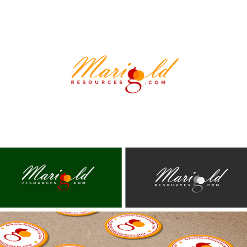 Sticker logo with the title 'Logo Design For MariGold Resources '