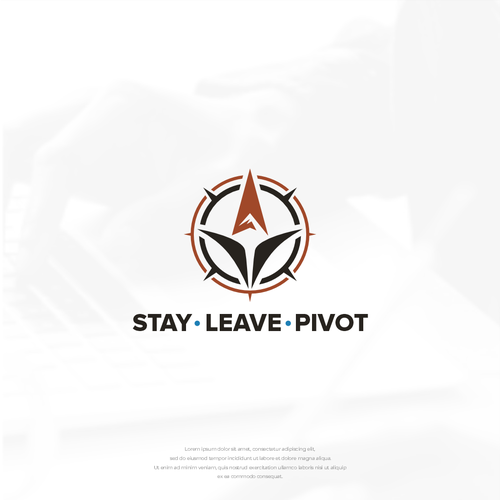 Compass logo with the title 'STAY. LEAVE. PIVOT.'