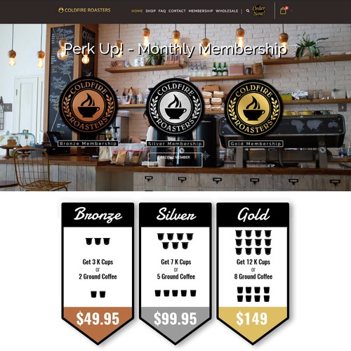 Coffee shop artwork with the title 'Responsive infographic'