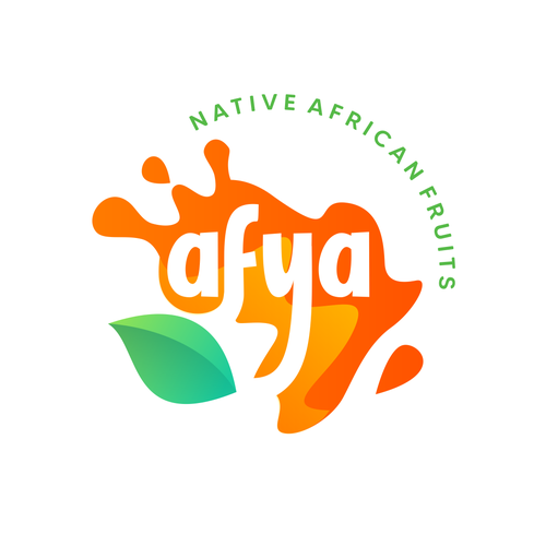 Orange brand with the title 'Afya - Native African Fruits'