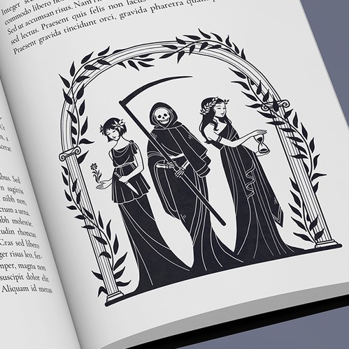 Silhouette artwork with the title 'Book Illustrations '