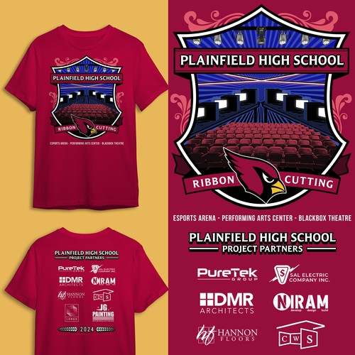 Construction t-shirt with the title 'Ribbon Cutting Shirt'