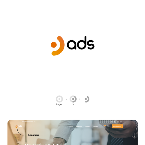 Target logo with the title 'Logo for Marketing and Consulting freelancer'