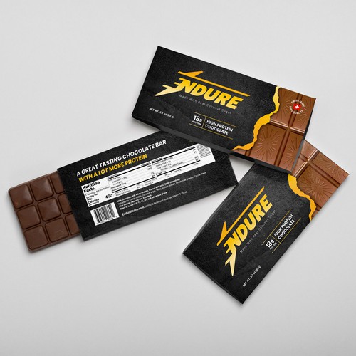 Chocolate bar design with the title '[WINNER] Chocolate Bar Packaging '
