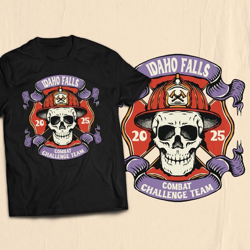 Axe design with the title 'Firefighter'