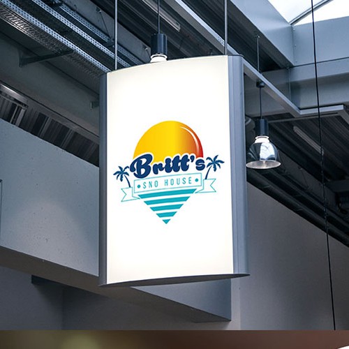 Shave ice logo with the title 'Shaved ice'