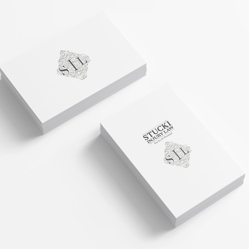 Ornate design with the title 'Stucki Injury Law'