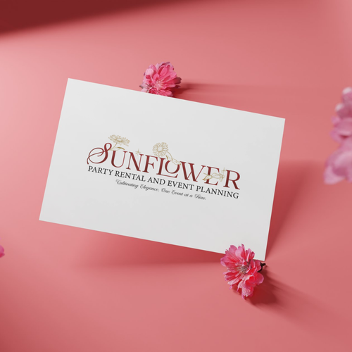 Event planning logo with the title 'Logo design for Sunflower '