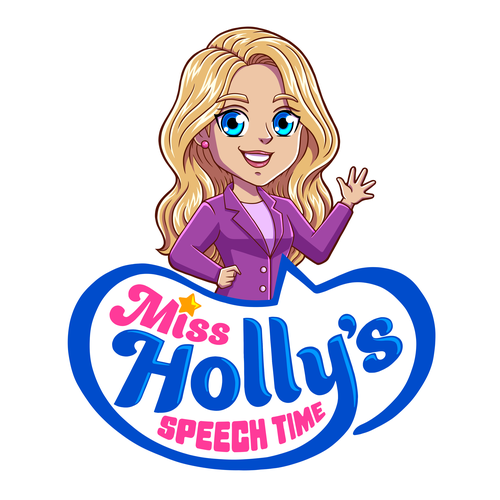 Design with the title 'Welcoming Mascot Logo for Miss Holly'