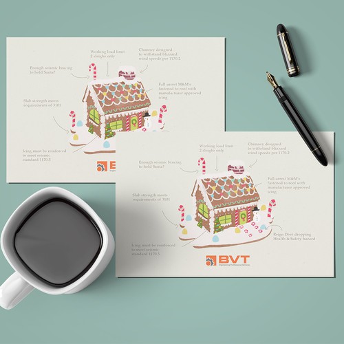 House artwork with the title 'Season Postcard Design'