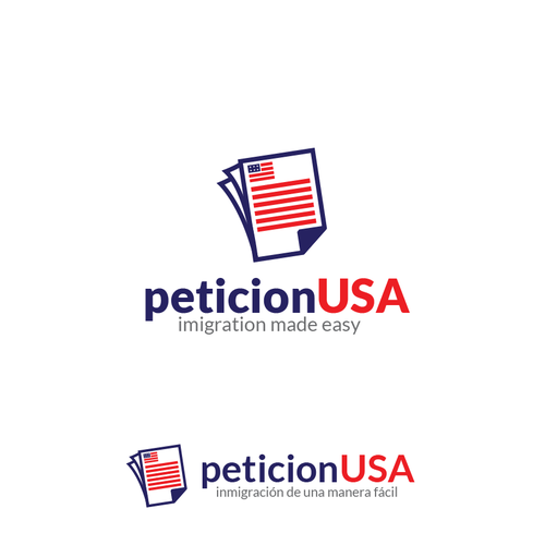 Document design with the title 'peticionUSA'