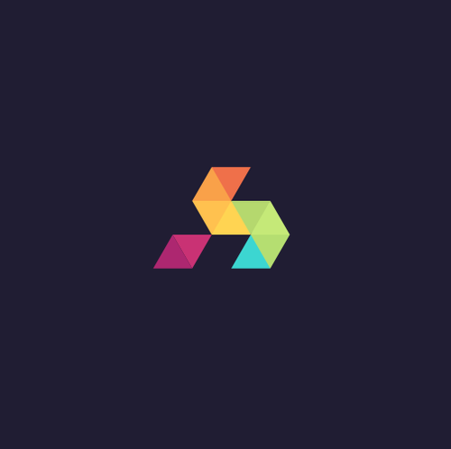Great logo with the title 'Modern monogram - geometric style'