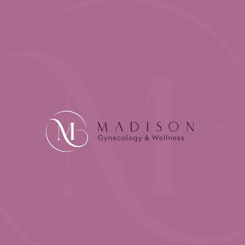 Clinic logo with the title 'M Letter logo design - medical & wellness'