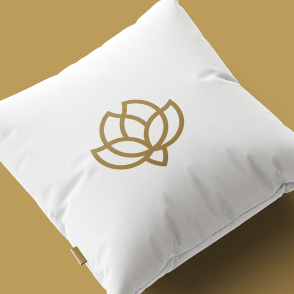 Lotus design with the title 'Lotus Flower + Spa'
