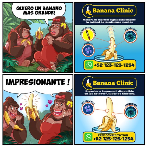 Gorilla design with the title 'Bigger Banana Manana'