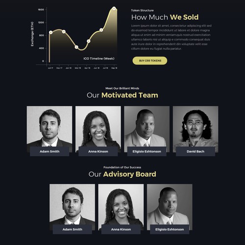 Crypto website with the title 'Web design for cryptocurrency company'