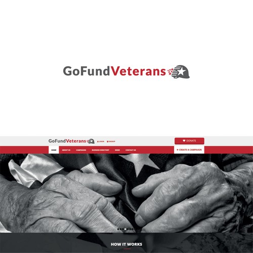 Nonprofit brand with the title 'Logo concept for a team that helps veterans and military families'