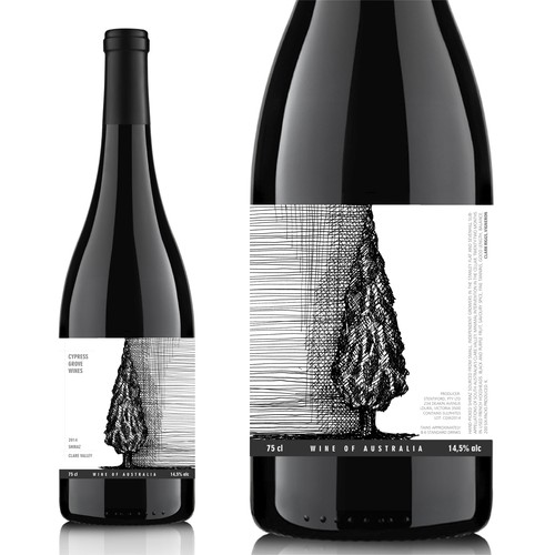 Bio design with the title 'wine cypress'