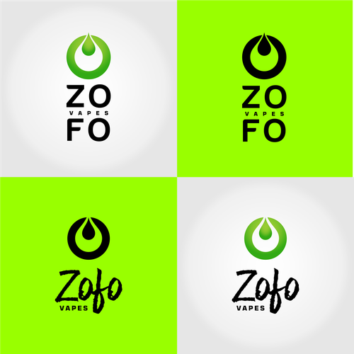 Chartreuse logo with the title 'Logo concept for Zofo Vapes'