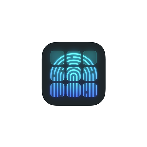 Fingerprint design with the title 'Applocker App Icon'