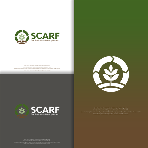 Agricultural logo with the title 'Scarf Logo Concept'