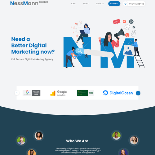 Digital website with the title 'Internet Web Agency'