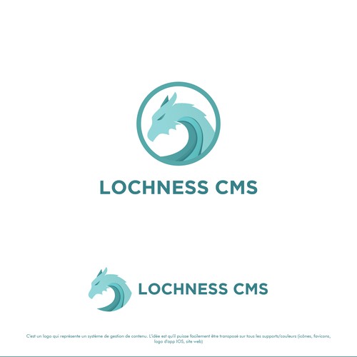 Monster logo with the title 'Masculin, Modern, and Luxury logo for Lochness CMS'