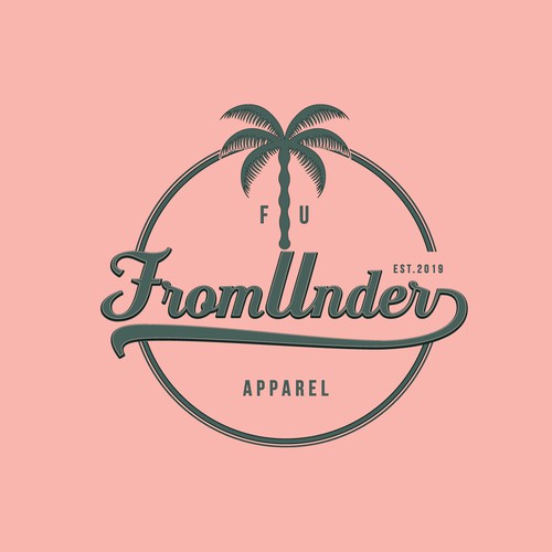 Beachwear design with the title 'Logo for a trendy beach clothing line'