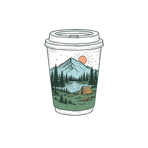 Adventure design with the title 'Coffee Sticker Pack'