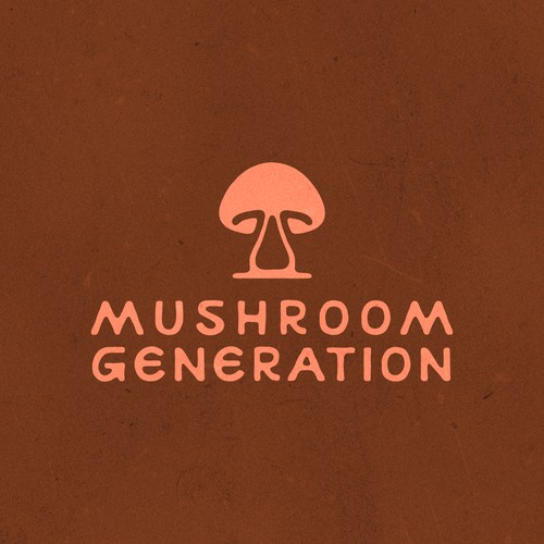 Design with the title 'Logo Concept for Mushroom Generation'