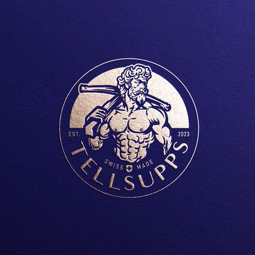 Muscle design with the title 'Tellsupps logo design'