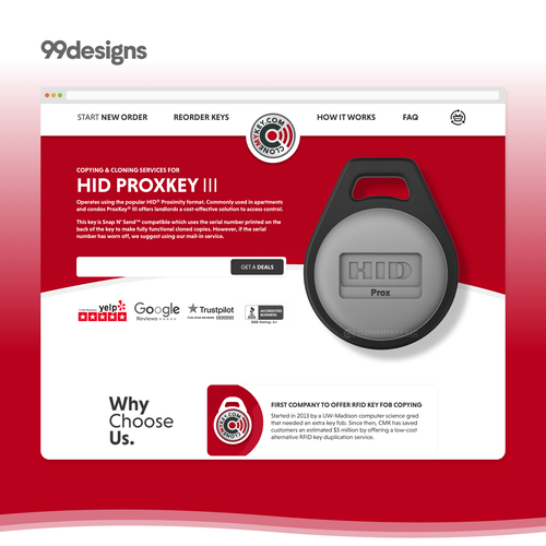 Security website with the title 'CloneMyKey LLC'