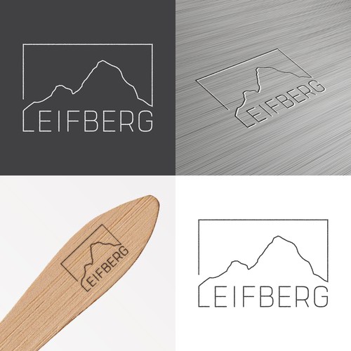 Steel design with the title 'Logo for Leifberg kitchen utensils '
