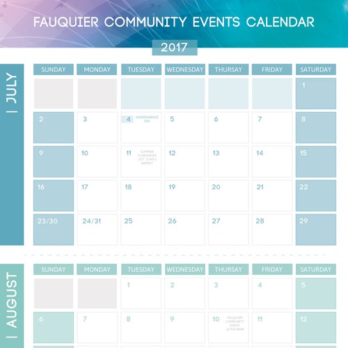 Composition design with the title 'Calendar Design'