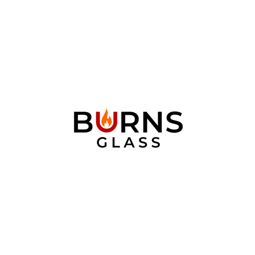 Burning logo with the title 'Burn Glass Logo Contest Winner'