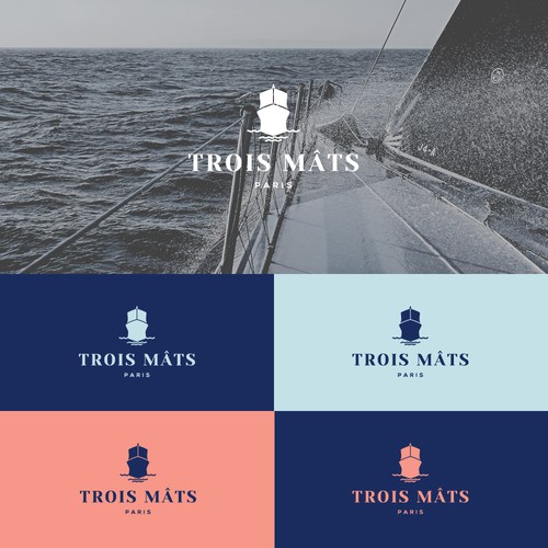 Royal design with the title 'Trois Mats'