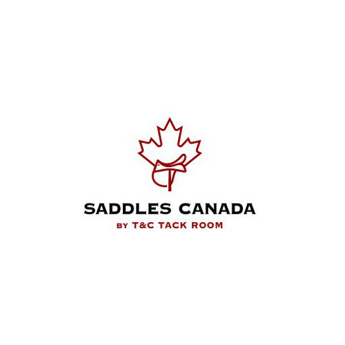 Maple design with the title 'Saddles Canada logo design concept'