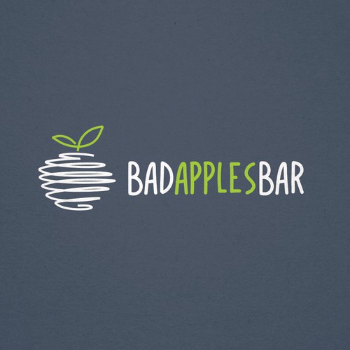 Logo with the title 'Help Bad Apples Bar  with a new logo'