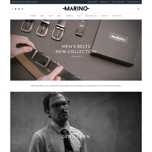 Clothes design with the title 'MARINO'