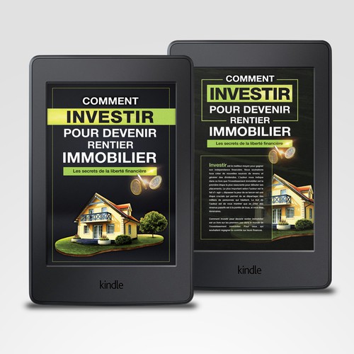 Real estate book cover with the title 'Amazon Kindle book cover design'