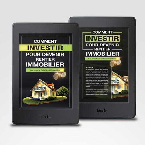 Kindle book cover with the title 'Amazon Kindle book cover design'