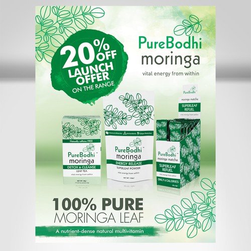 Healthy food design with the title 'Magazine Advert '