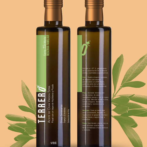 Olive oil label with the title 'Olive oil label'