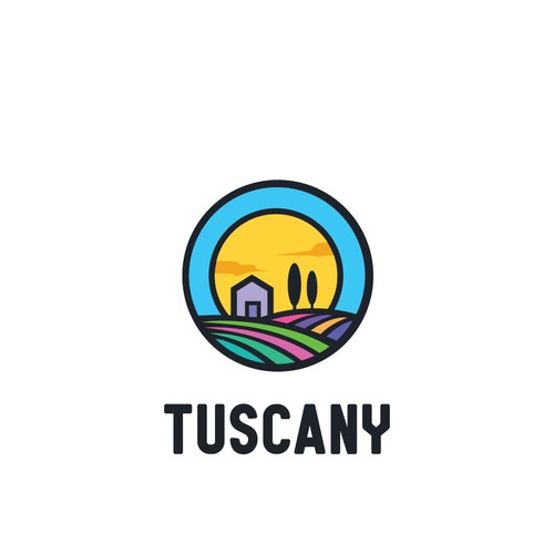 Italian design with the title 'Tuscany Logo Design'