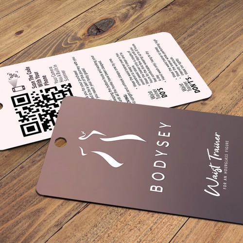 Woman label with the title 'Bodysey Waist Trainer packaging'