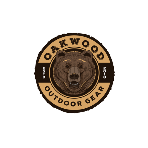 Grizzly logo with the title 'Bear Logo Badge'