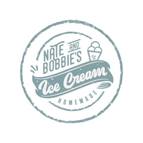 Ice cream shop design with the title 'Nate&Bobbie's Ice Cream'
